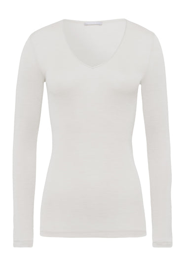 71418 Woolen Silk W Long Sleeve Shirt - 795 Cygne